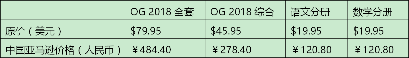 GMAT OG18价格.png